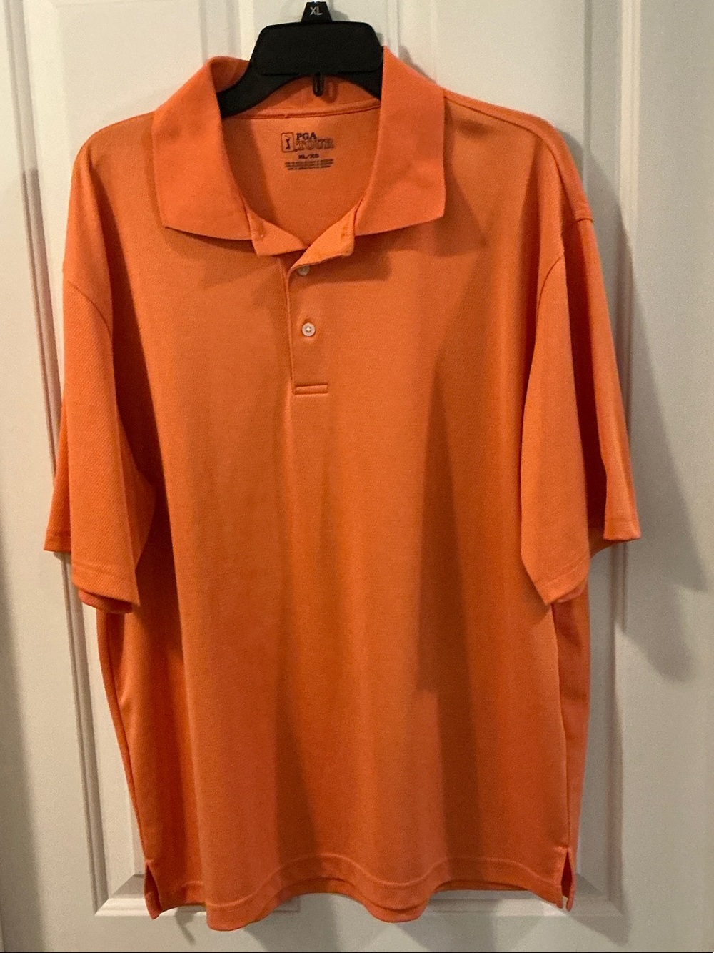 PGA Tour Mens Golf Polo Orange Size XL Great Condition